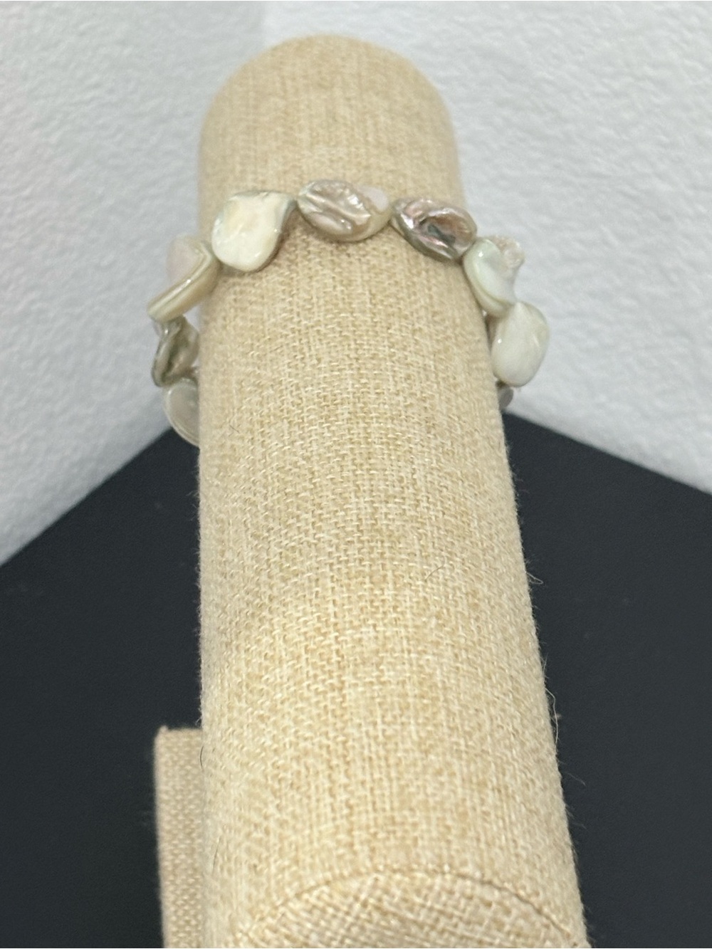 Handcrafted natural mother of pearl seashells beaded bracelet